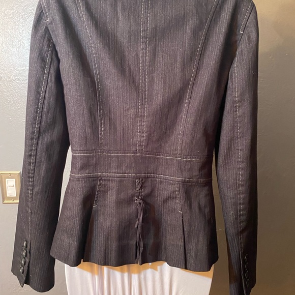 Ann Taylor Loft Black Jean Button Blazer - Picture 6 of 16